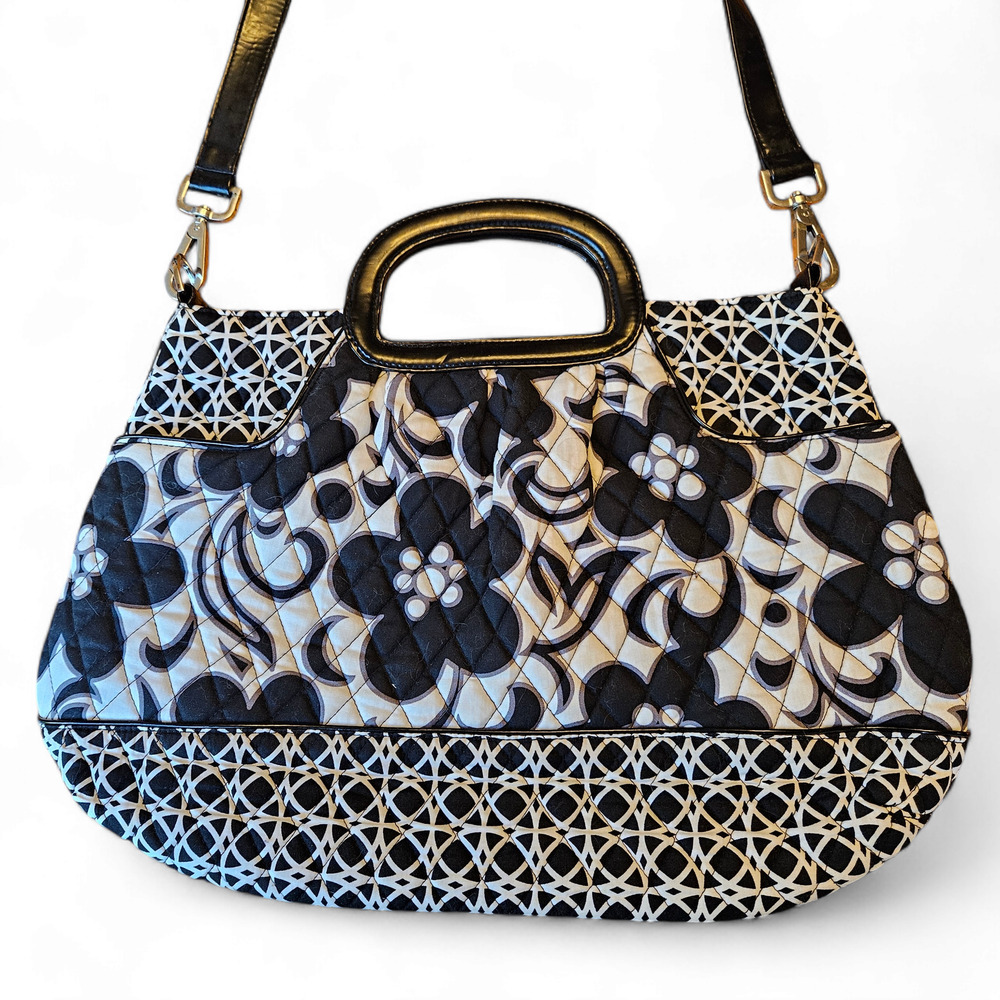 Vera Bradley Chatham Night & Day Retired Pattern Quilted Tote Bag